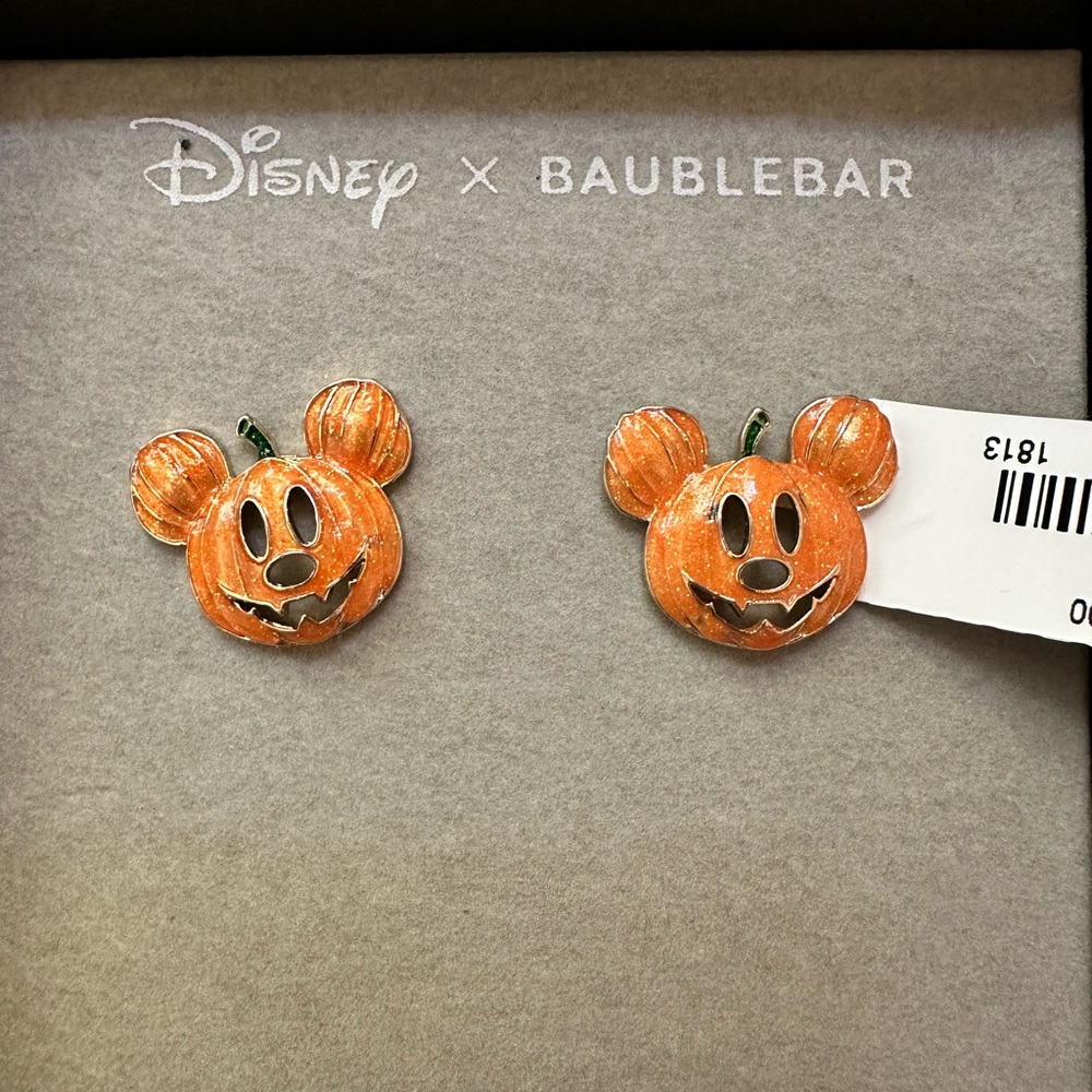 Disney Baublebar Mickey Pumpkin Earrings